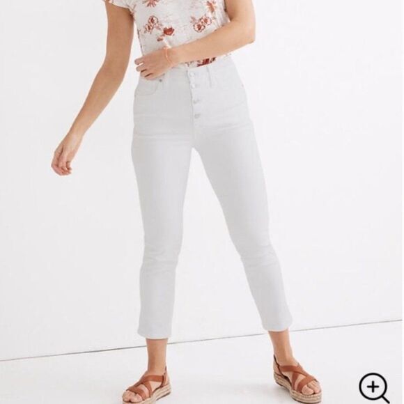 Madewell Stovepipe Jeans in Pure White - Picture 3 of 14